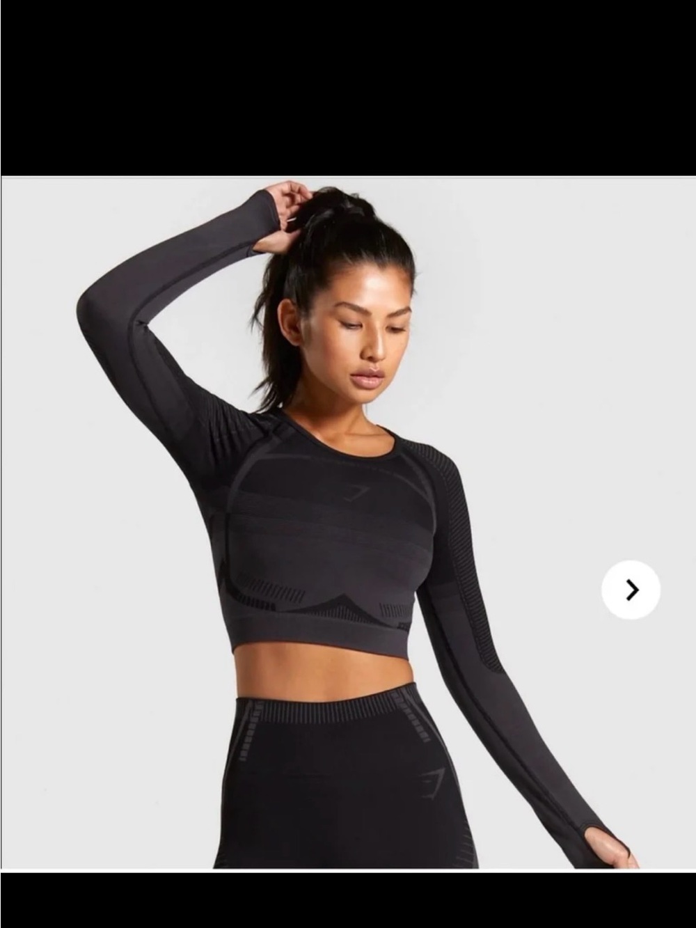 Gymshark Geo Seamless Long-Sleeve Crop Top XS